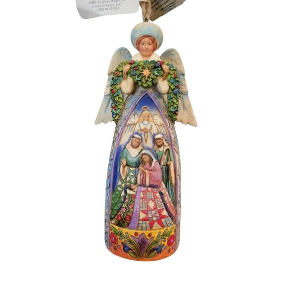 Jim Shore 2007 Christmas Nativity Hanging Ornament Winter Angel With Hanger - Picture 2 of 8
